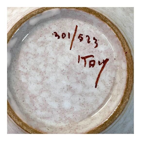 Vintage Italy Pottry Hand-Painted Italian Ceramic Floral Decorative Bowl 7" READ - Picture 2 of 11